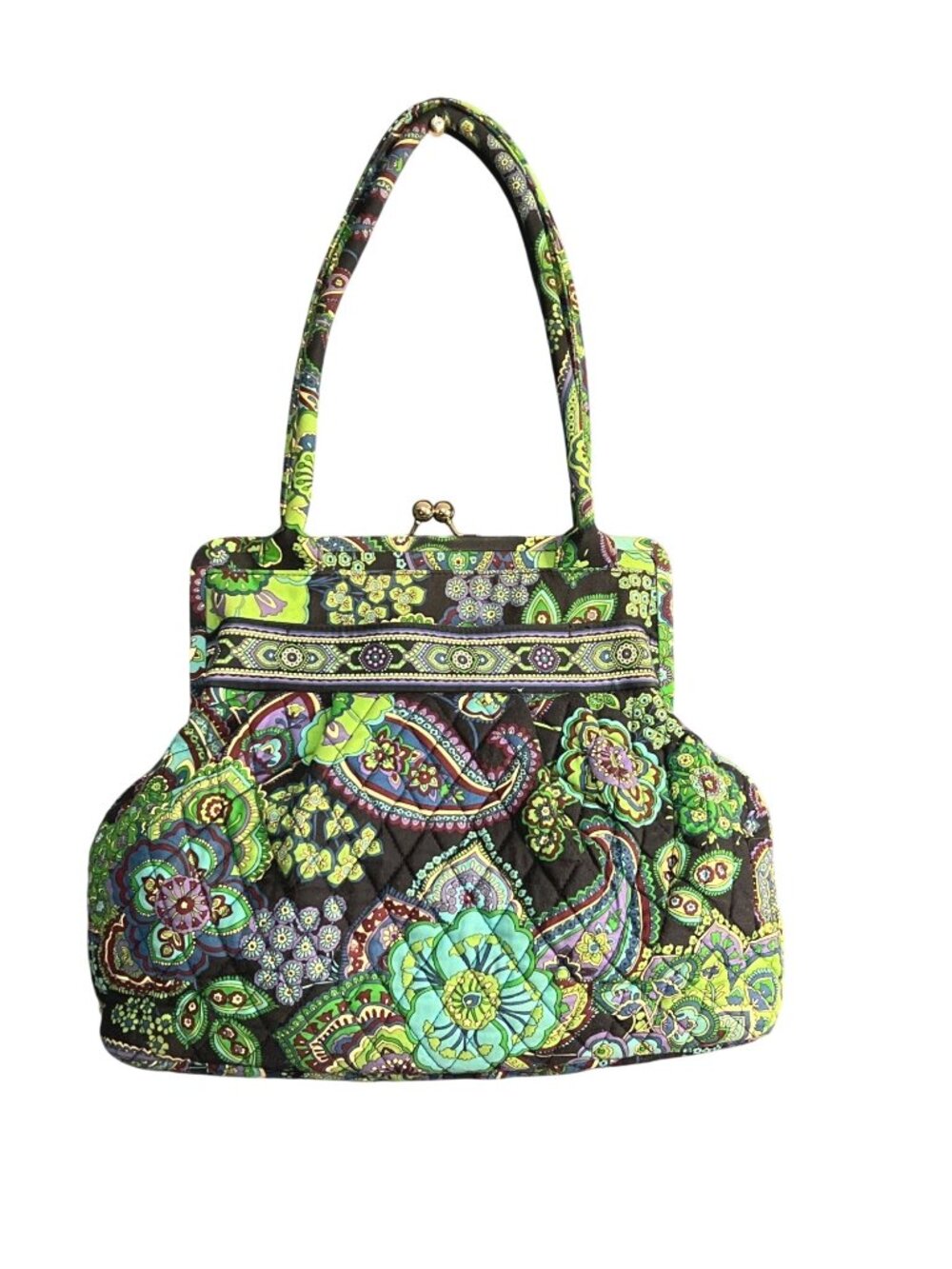 Vera Bradley Blue Rhapsody Kiss Lock Shoulder Bag